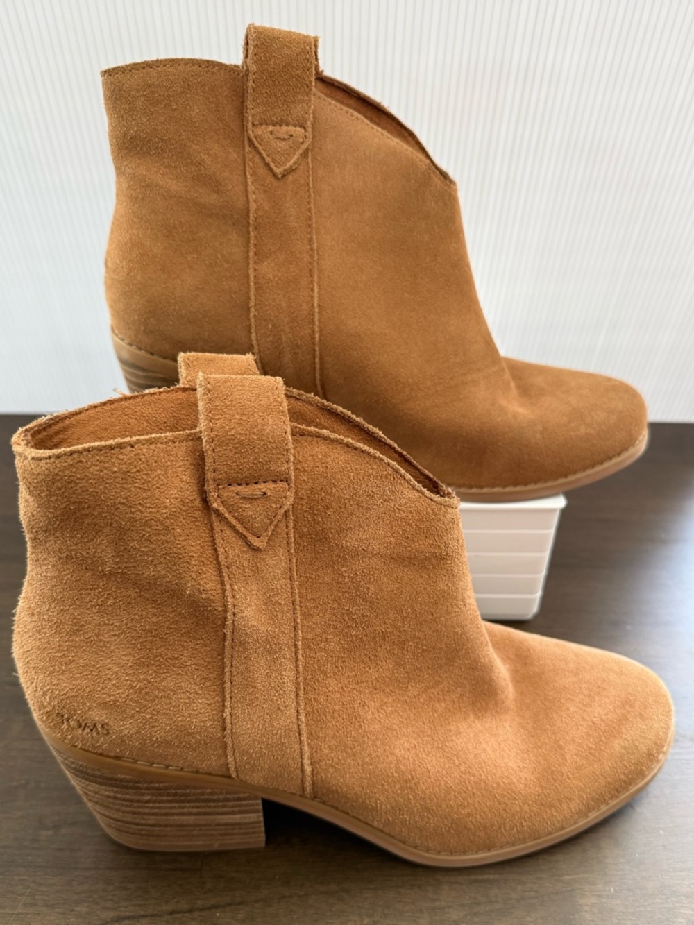 TOMS Tan Suede Booties